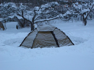 Camping in -15 Celcius weather in a Hilleberg Staika