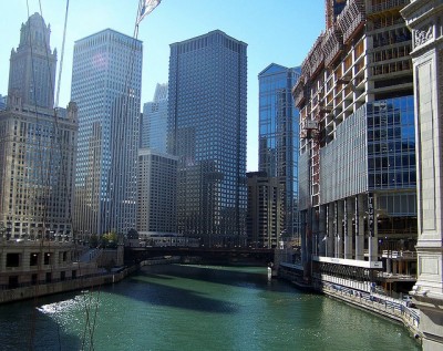 View of the Chicago River in downtown Chicago. *Note: This is not necessarily a view of the exact rescue location.
