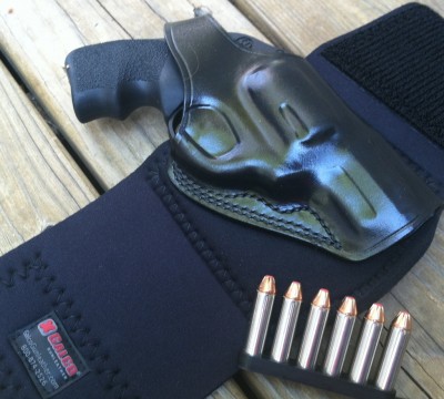 The Galco Ankle Glove with a Ruger LCR .357