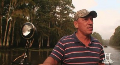 Video screenshot of Troy Landry as he takes his nephews out on an alligator hunt.