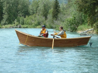 Wooden skiff on the Kenai River