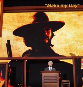 Clint Eastwood "Makes the Day" for many at the 2012 GOP Convention in Tampa, FL