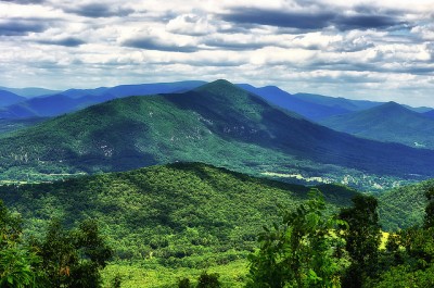 Purgatory Mountain from the Purgatory Mountain Overlook along the Blue Ridge Parkway.