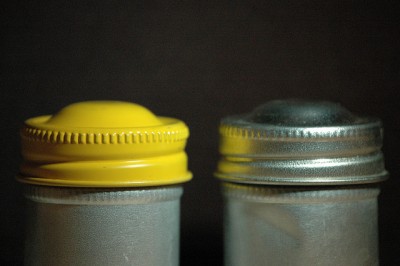 Old metal film canisters, not necessarily the ones used by Taylor.