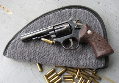 A Taurus revolver, an example of the company's ubiquitous handgun line.
