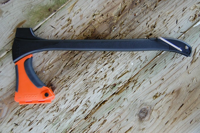 The Zippo 4-in-1 Woodsman is a hatchet, a saw, a mallet, and a tent stake puller all in one package.