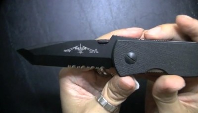 Frontal view of an Emerson CQC-7B, the model of knife apparently brought on the bin Laden mission.