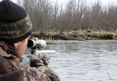 In the spring of 2007, Pat Reeve pursued an Alaskan brown bear with a muzzleloader--one that is now in the Boone & Crockett record book.