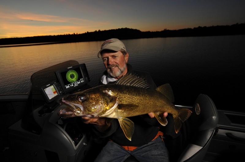 Al Lindner says 360 Imaging works like underwater radar, helping him put the bead on roaming open-water walleyes.