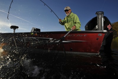 In summer, fan-casting shallow-water funnel areas in weedbeds can produce bigger numbers of walleyes than adjacent, deeper breaks.