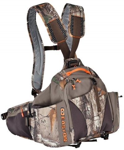 The Hinsch is a low center-of-gravity pack with an adjustable shoulder harness and double-pull alloy/composite frame system.