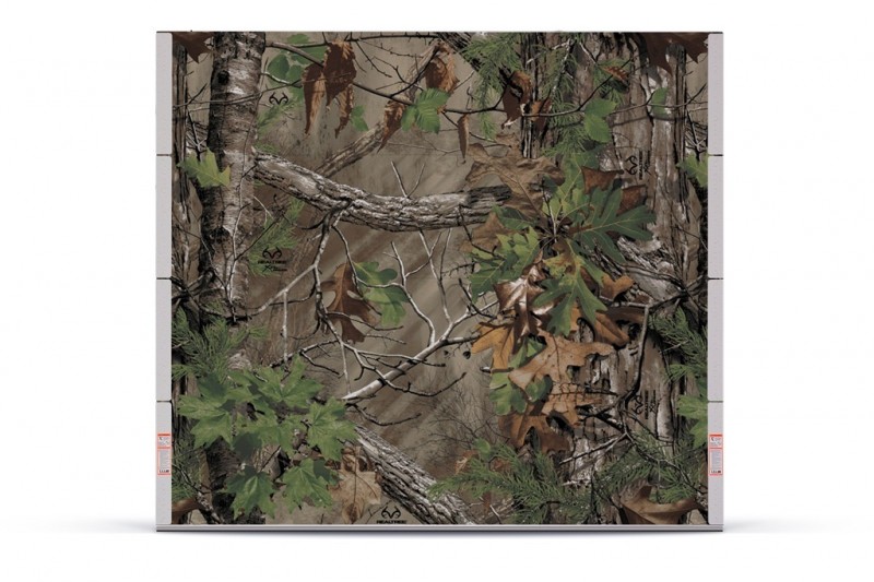 C.H.I. Overhead Doors' new Realtree Xtra Green garage door display.