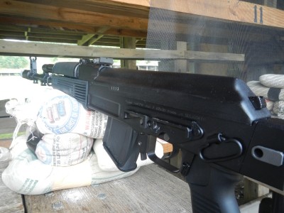 The SAM7SF performed well at the range. It is pictured here with the included 10-round magazine, which is perfect for sighting-in.