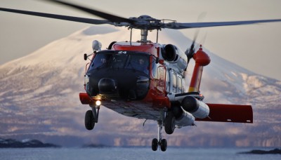 A helicopter from US Coast Guard Air Station Sitka recovered a starving hunter after he spent days in the Alaskan wilderness.