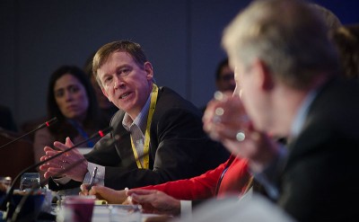 Colorado Governor John Hickenlooper was a driving force behind the passage of Colorado's new gun laws, but now he says it might be a good idea for national gun control groups to stay out of Colorado politics.