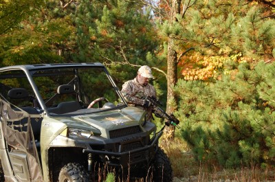 Engine noise is very low for as big as it is. I drove right up to several deer during testing and never really spooked them.
