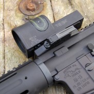 The Trijicon Reflex RX30 and quick-detach mount on an AR-15. The author found the RX30 to be a well-made and effective close quarters sighting solution.