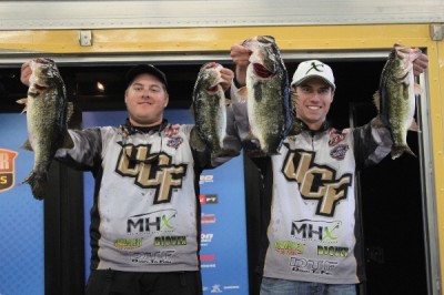 Kyle Oliver and Hunter McKamey of the University of Central Florida win the Carhartt Bassmaster College Series Southern Regional on Lake Okeechobee with a two-day total of 39-12.
