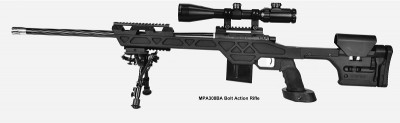 The First MPA rifle in chambered in .308 with a Spencer precision barrel and Stiller's precision TAC series action.