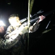 Adam McCormick, of Robards, Kentucky, shows kids the ropes as they take aim and shoot on a coon hunt back home, following his experience as a guest on USA’s Brotherhood Outdoors television program. The show, featuring Adam on a Wisconsin whitetail hunting trip, is set to air 11 a.m. ET, Jan. 19, on the Sportsman Channel.