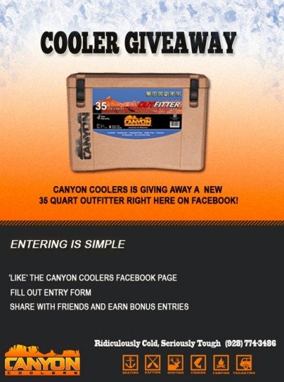 Be part of the 'Coolest' conversation on Facebook, and you could win a new 35 quart cooler!