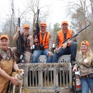 The author's "Bone Collector One" team after the Squirrel Master Classic's morning hunt, with 14 squirrels in the bag.