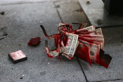 Dye packs mark and destroy stolen currency.