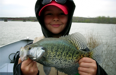 Crappie are famous early-season biters and are typically among the first fish to get active after ice-out.