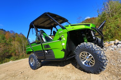 Kawasaki outfitted the Teryx with tires and wheels that are not only stylish, but extremely versatile, too. Image courtesy Kawasaki.