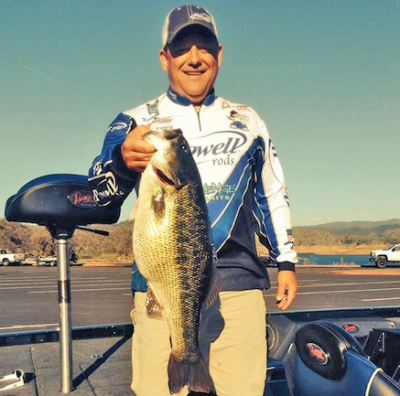 Keith Bryan holding what may be the next world record spotted bass.