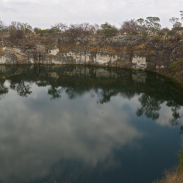 Lake Otjikoto (pictured) is the smaller of Namibia's two permanent lakes.