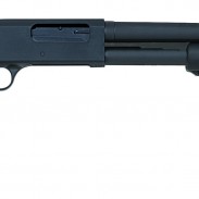 The Mossberg 500 Persuader Tactical Tri-Rail Center Mass Laser Shotgun.