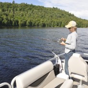 Resist the temptation to give the rod a hard yank when you find your bait is snagged. Follow this guy’s lead by giving it a steady pull, while donning sunglasses to protect your eyes in case the lure snaps free and rockets back to the boat.