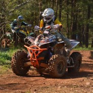 Jordan Phillips, seen leading fellow Can-Am racer Rob Smith, won the 4x4 Pro class at the Big Buck GNCC in South Carolina.