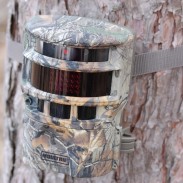 While the Moultrie Panoramic 150i isn’t small, it blends in well and has proven to be a very cool camera.