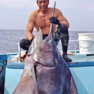 Wendell Ko with his hard-fought marlin.