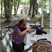Whenever you are shooting, you should wear protection for your eyes and ears. Teaching kids right from the start to protect their eyes is very important.