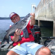 Fishing hydroelectric plant discharge areas when the current’s running can produce many fat, tasty catfish like this one.