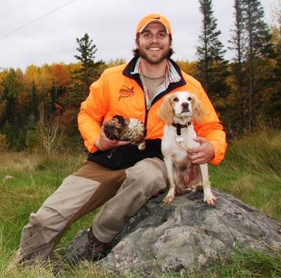 Michigan’s grouse season attracts nonresident hunters, like Pheasants Forever’s Anthony Hauck of Minnesota and his trusty bird dog, Sprig. Image courtesy Anthony Hauck.