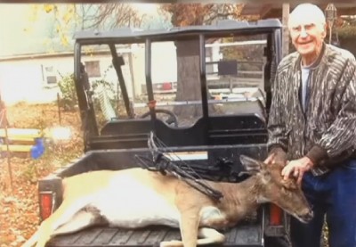 93-year-old Bruno Delai finally bagged a doe after three years without success.