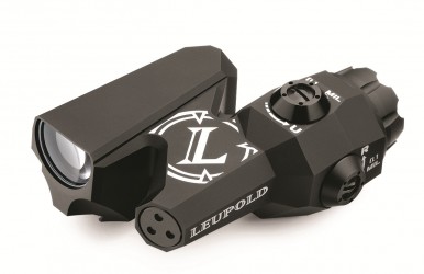 The Leupold D-EVO offset 6x scope. It's designed to be mounted behind a red dot sight.