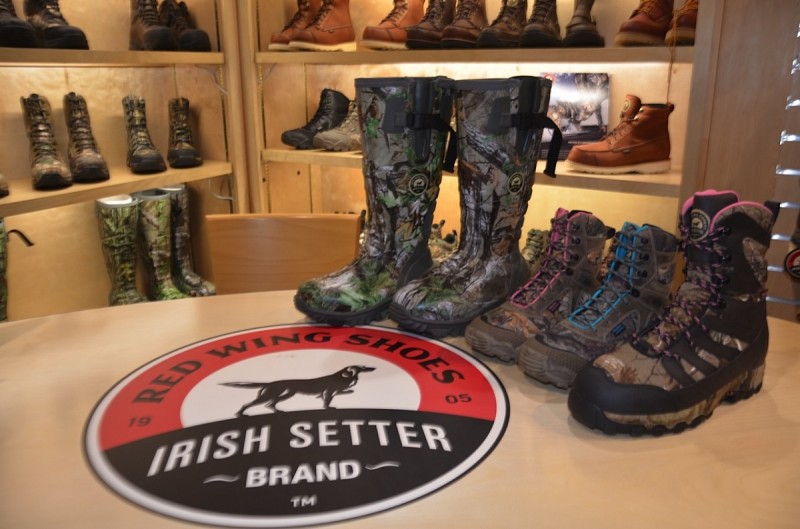 Some of Irish Setter Boots' footwear on display at SHOT 2015. Image by Britney Starr.