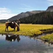 Prepare yourself for horseback rides into the mountains and views like this if you decide to plan a Wyoming mule deer hunt.