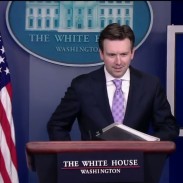 White House press secretary Josh Earnest addressed the press on Monday concerning global and domestic issues, including the possible ban on a common type of ammunition.