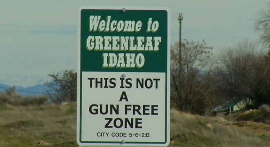 You won't be able to get in Greenleaf, Idaho without passing one of these signs.