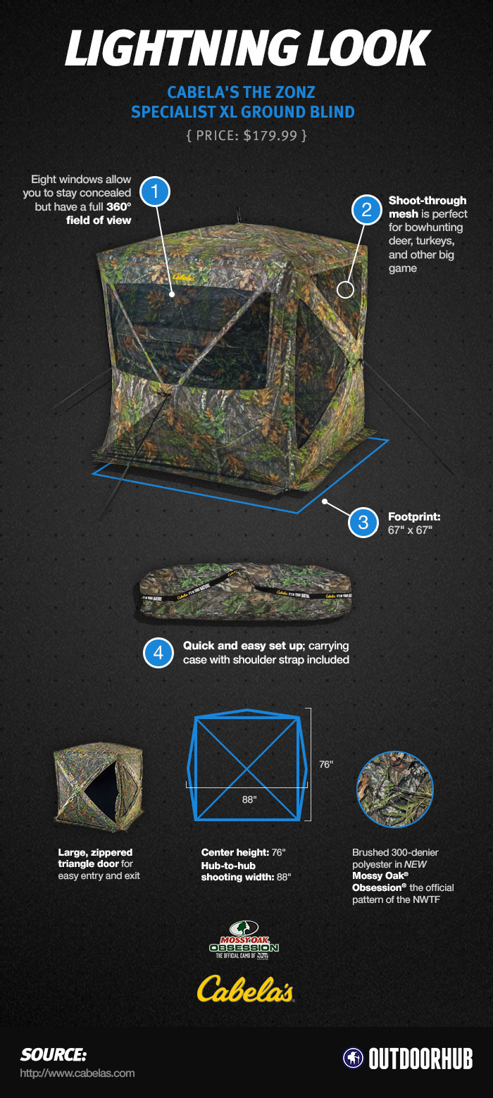 Cabela's The Zonz Specialist XL Ground Blind OutdoorHub