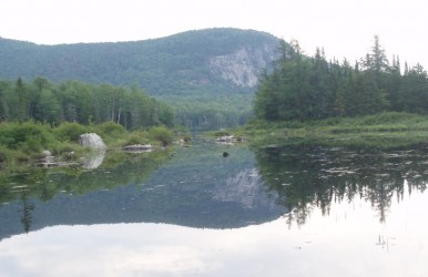 The cliffs of Owl's Head Mountain.